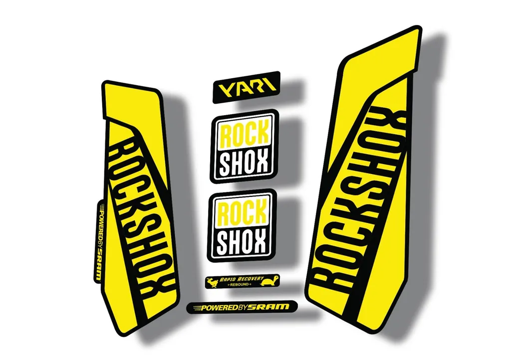 Rock Shox YARI 2015-16 Fork Decal Mountain Bike Cycling Sticker Adhesive Yellow
