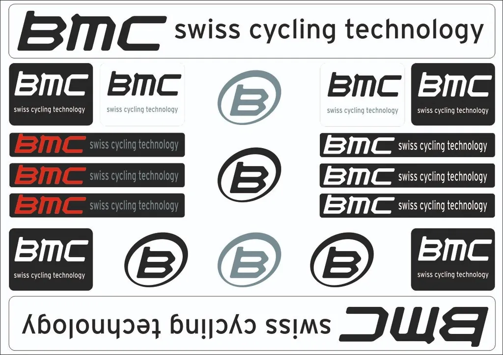 Bicycle Vinyl Frame Stickers Custom Compatible with BMC Black