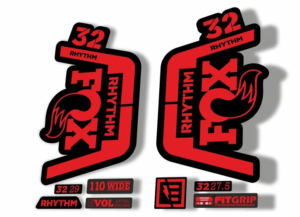 FOX 32 Rhythm 2019 Forks Suspension Factory Decal Sticker Adhesive Red