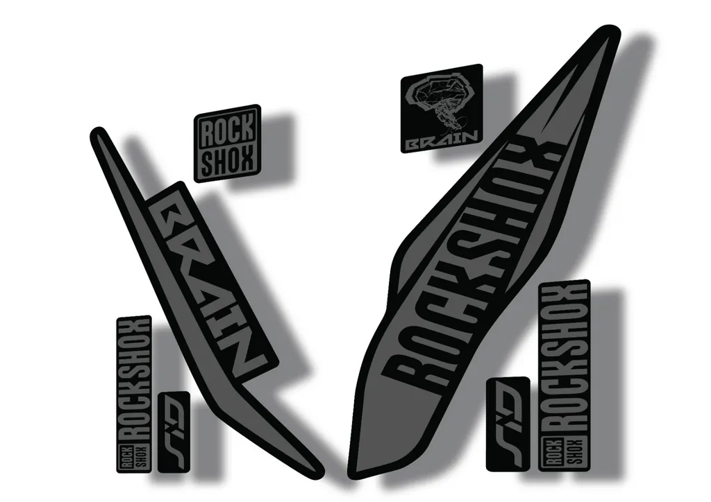 Rock Shox SID Brain 2017 Mountain Bike Cycling Decal Sticker Adhesive Gray