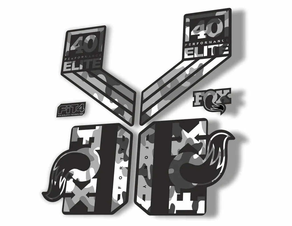 FOX 40 Elite Performance 2017-18 Fork Suspension Factory Decal Sticker WhiteCamo