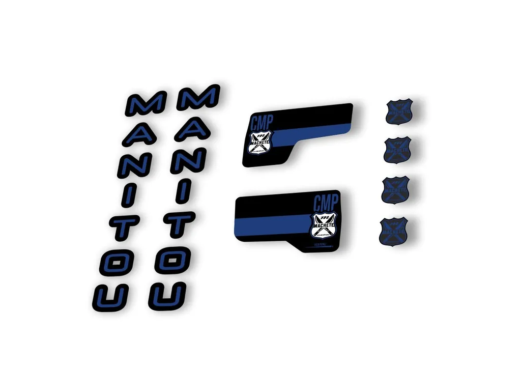 Manitou Machette Comp 2020 Fork Suspension Decal Kit Sticker Set Dark Blue