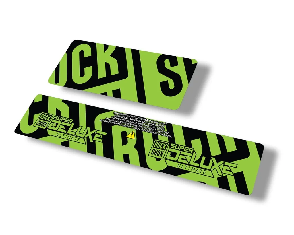 Rock Shox 2021 Super Deluxe Ultimate Rear Shock Decal Sticker Set Green