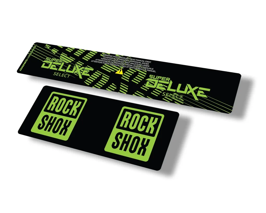 Rock Shox 2021 Super Deluxe Select Rear Shock Decal Sticker Set Green