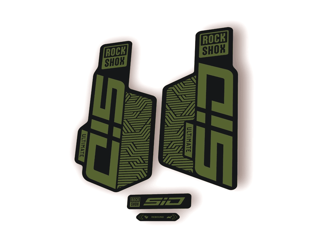 Rock Shox SID ULTIMATE 2025 Flight Attendant Bike Cycling Decal Sticker Olive