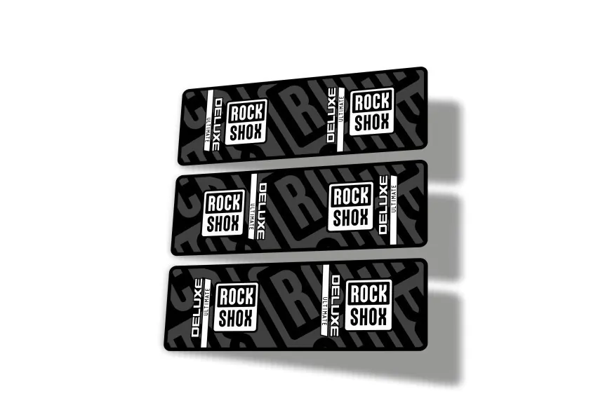 Rock Shox 2023 Deluxe Ultimate Rear Shock Decal Sticker Adhesive Set White
