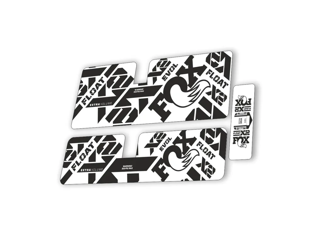 FOX X2 Performance Elite 2021 Rear Shock Suspension Sticker Decal Kit Black