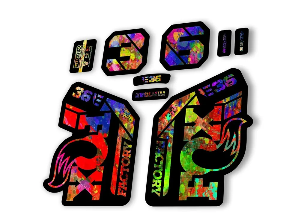 FOX 36 E-Bike Fork Decal Sticker Set 2021 Factory MTB Suspension Oil Slick