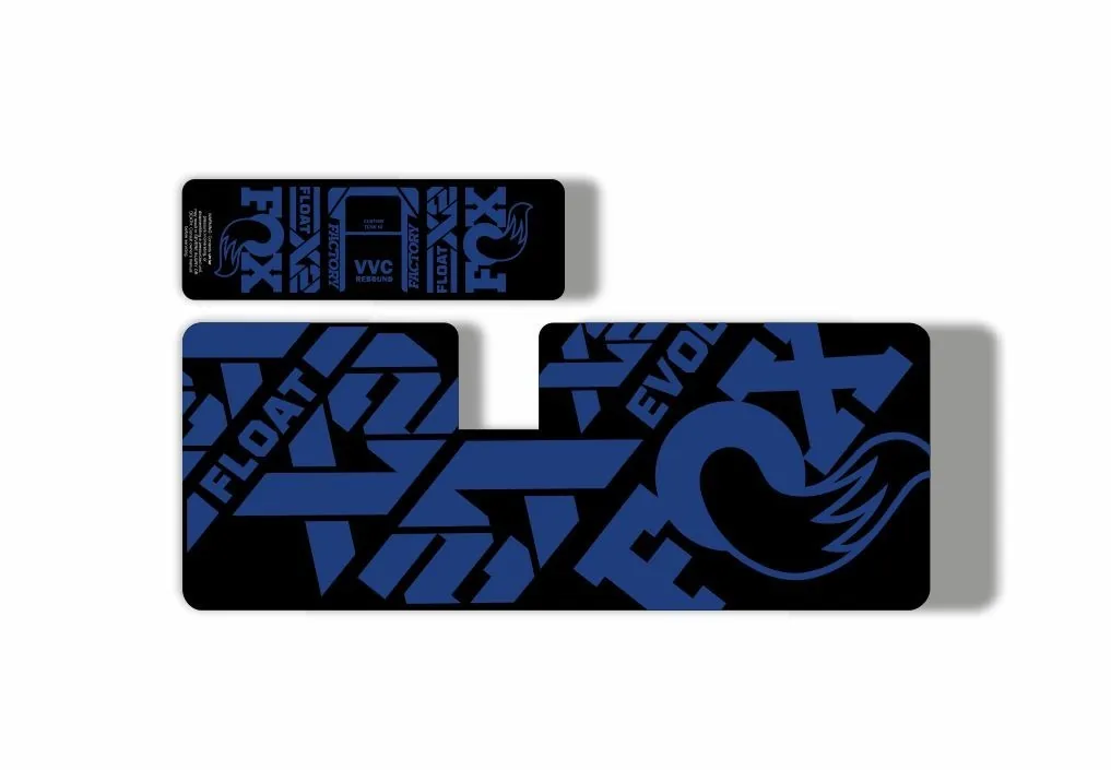 FOX Float X2 2021 MTB Rear Shock Suspension Sticker Adhesive Decal Kit Dark Blue