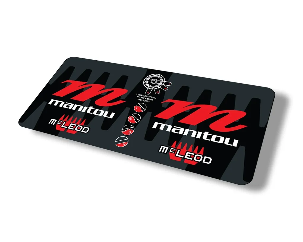Manitou Mcleod 2015 Rear Shock Suspension Factory Sticker Decal Red
