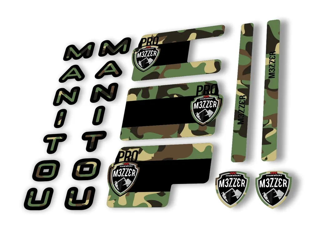 Manitou Mezzer Pro 2020 Fork Suspension Decal Kit Sticker Set Camo