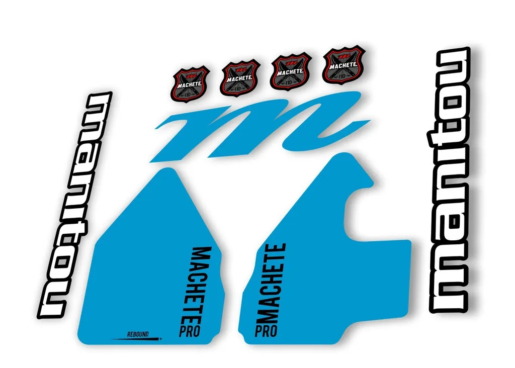 Manitou Machette 110 Pro 2020 Fork Suspension Decal Kit Sticker Blue