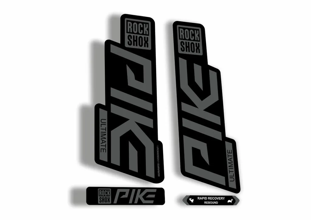 Rock Shox PIKE 2020 ULTIMATE Mountain Bike Cycling Fork MTB Decal Sticker Gray