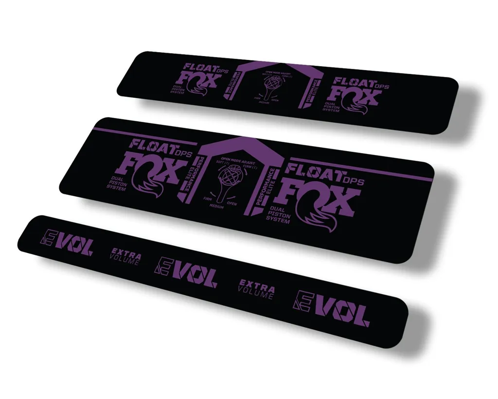 FOX Float DPS 2021 Performance Elite Rear Shock Suspension Sticker Decal Purple