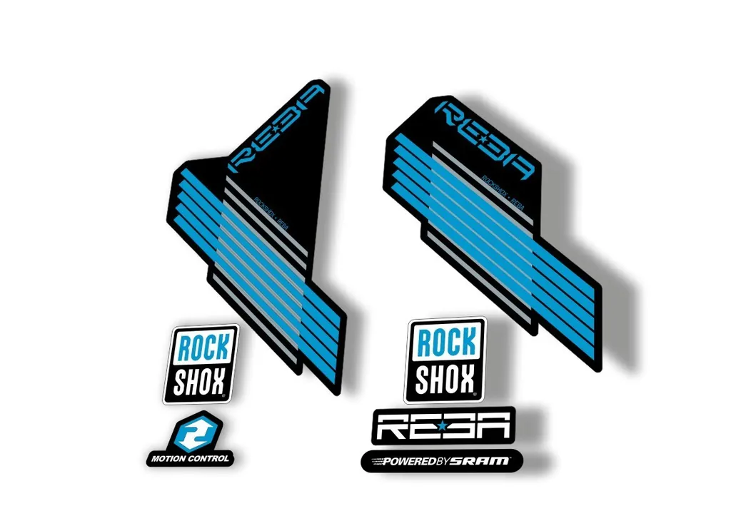 Rock Shox Reba 2009 Fork Decal Mountain Bike Cycling Sticker Adhesive Blue