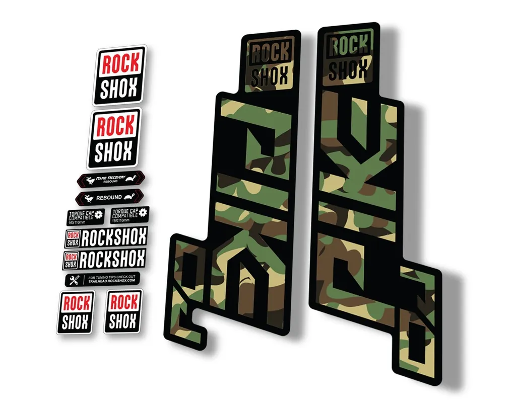 Rock Shox PIKE DJ 2021 Mountain Bike Cycling Decal Sticker Adhesive Camo