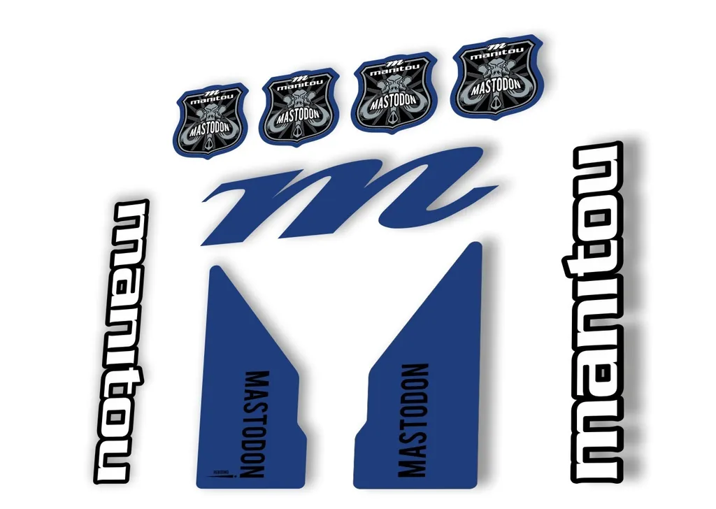 Manitou Mastadon 2017 Fork Suspension Decal Kit Sticker Set Dark Blue