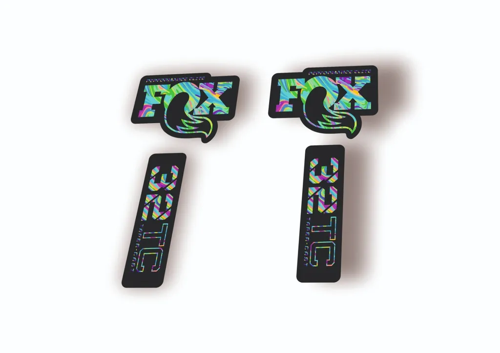 FOX 32 Taper Cast Elite 2024 Fork Suspension Factory Decal Sticker Oil Slick 1