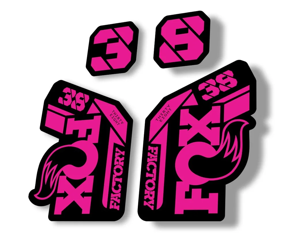 FOX 38 2021 Factory Forks Suspension Decals Sticker Set Adhesive Pink