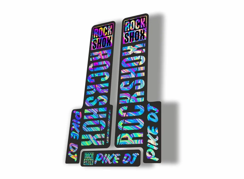 Rock Shox PIKE DJ 2018 Fork Decal Mountain Bike Cycling Sticker Oil Slick 1