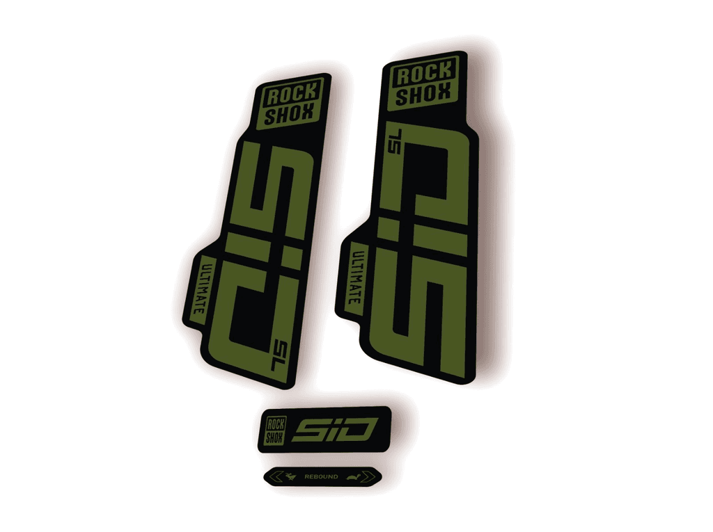 Rock Shox SID SL Ultimate 2024 Fork Decal MTB Cycling Sticker Kit Olive