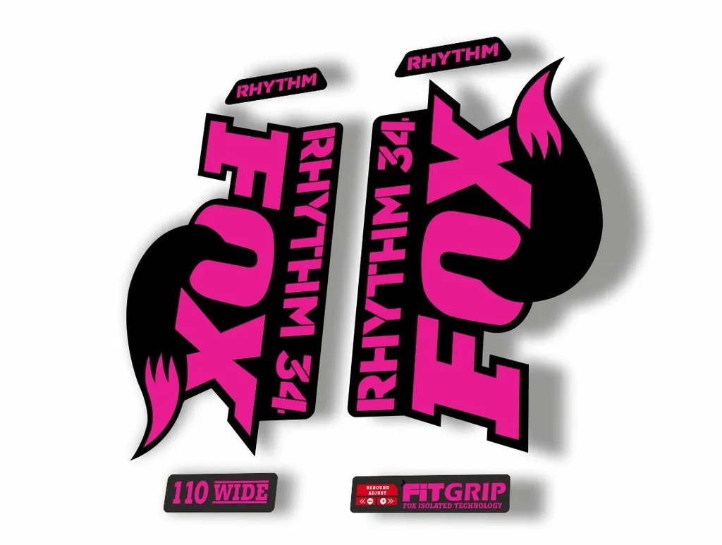 FOX 34 Rhythm 2018 Forks Suspension Factory Decal Sticker Adhesive Pink