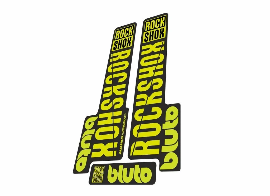 Rock Shox BLUTO 2018 Mountain Bike Cycling Decal Kit Sticker Lime Green