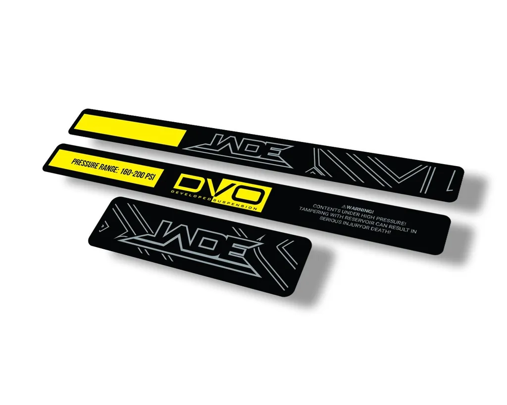 DVO Jade Coil 2020 Rear Shock Suspension Sticker Factory Decal Adhesive Yellow