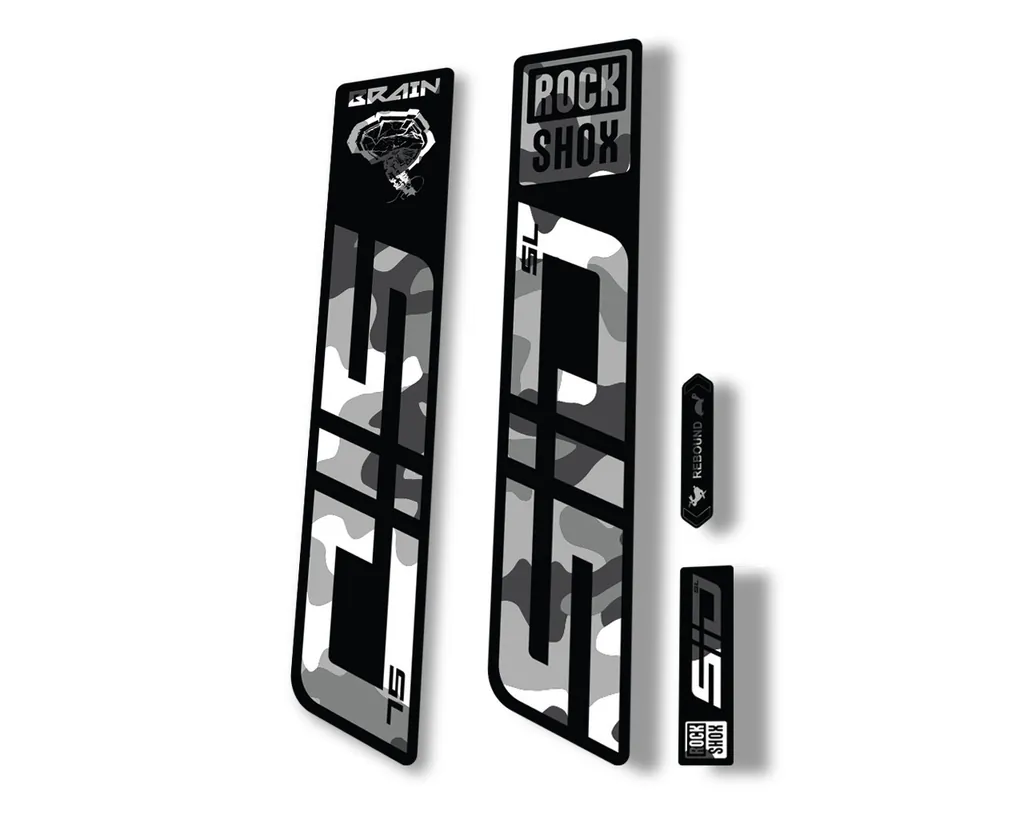 Rock Shox SID SL Brain 2021 Mountain Bike Cycling Decal Sticker White Camo