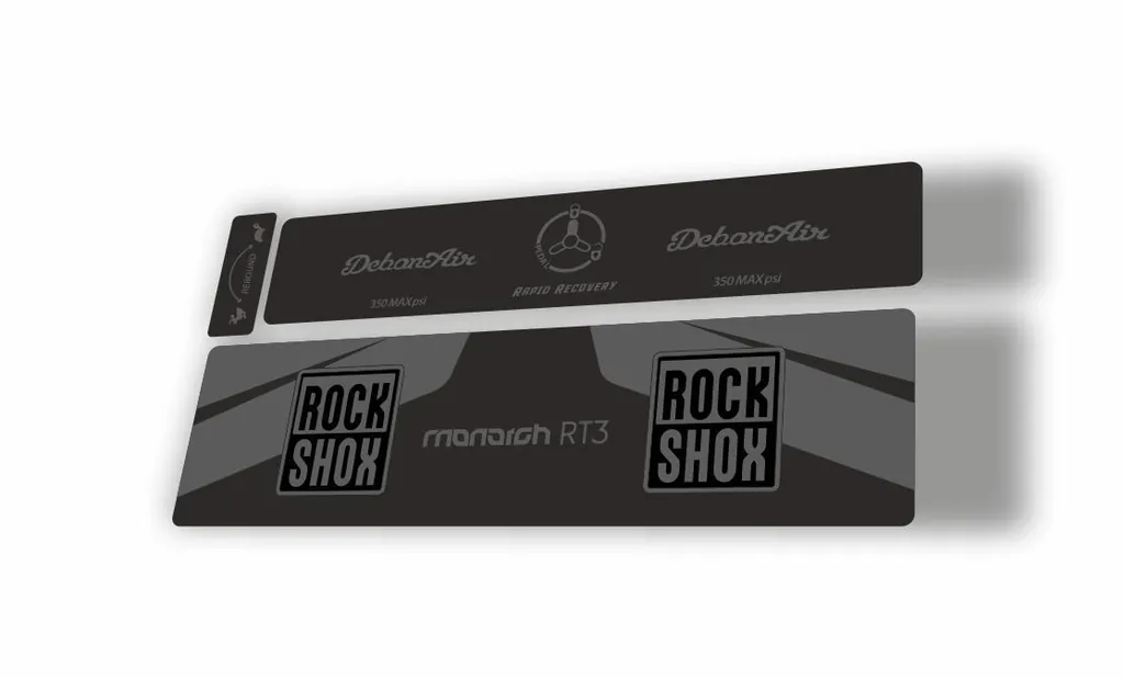 Rock Shox 2016 MONARCH RT3 Rear Shock MTB Decal Sticker Adhesive Gray