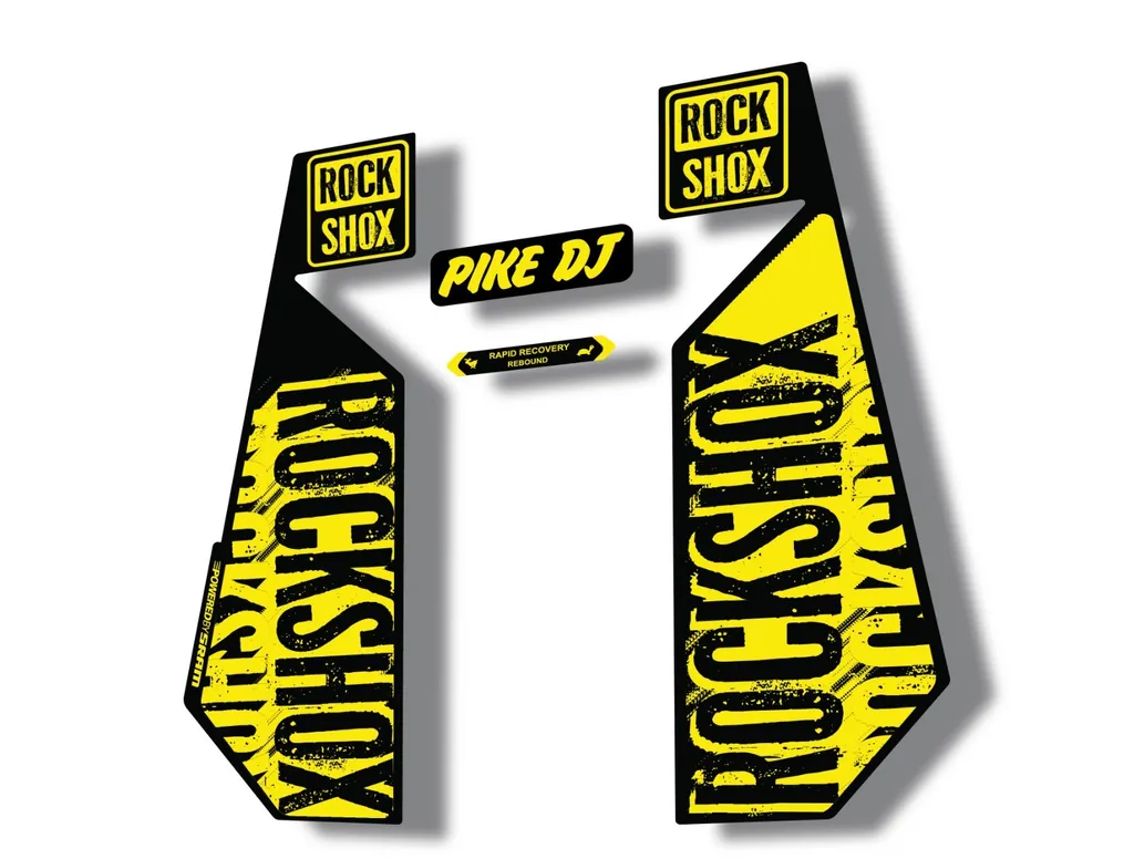 Rock Shox PIKE DJ 2017 Fork Decal Mountain Bike Cycling Sticker Adhesive Yellow
