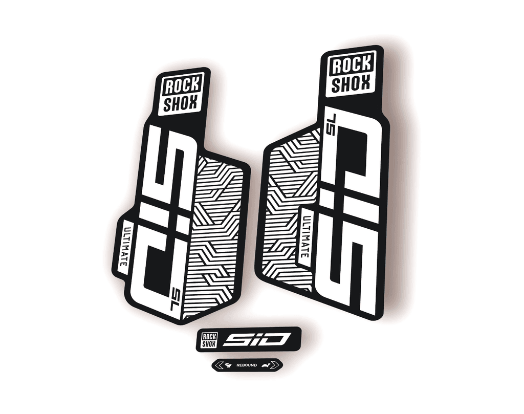 Rock Shox SID SL ULTIMATE 2025 Flight Attendant Bike Decal Sticker White