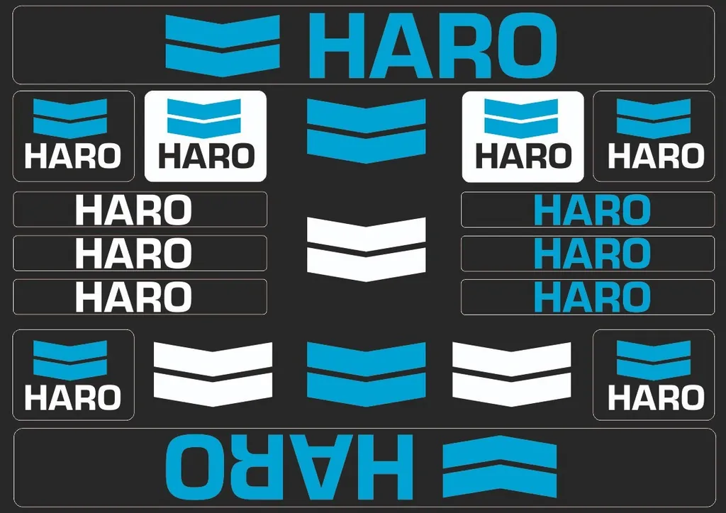 Bicycle Vinyl Frame Stickers – Compatible with HARO Bikes – Blue