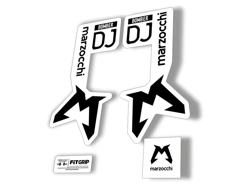 Marzocchi Bomber DJ 2025 Fork Suspension Sticker Decal Kit Adhesive Black