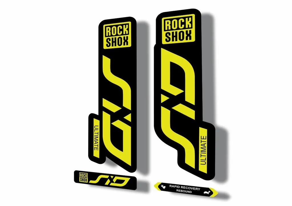 Rock Shox SID 2020 ULTIMATE Mountain Bike Cycling Decal Adhesive Sticker Yellow
