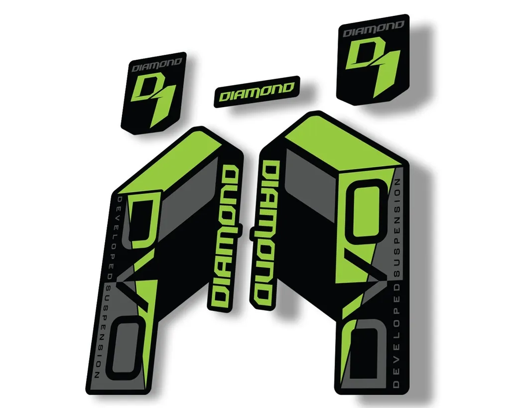 DVO Diamond Developed D1 2020 Fork Suspension Sticker Factory Decal Green
