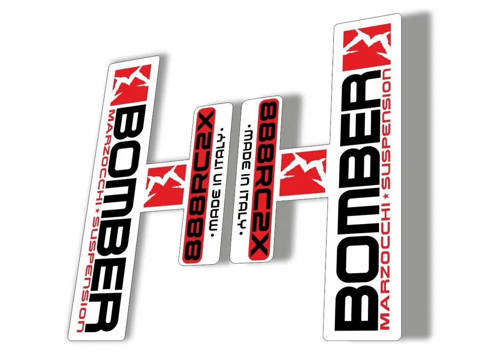Marzocchi Bomber 888 RC2X 2006 Fork Suspension Sticker Decal Kit Adhesive Black