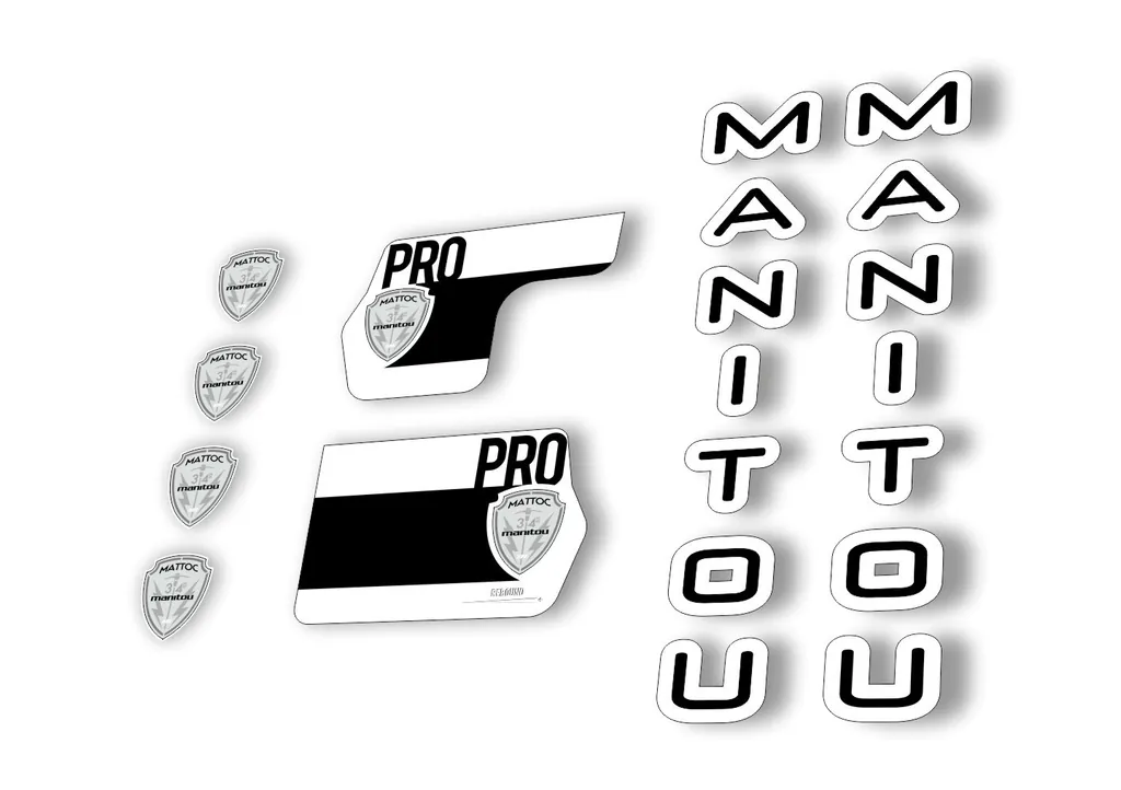 Manitou Mattoc Pro 2020 Fork Suspension Decal Kit Sticker Set Black