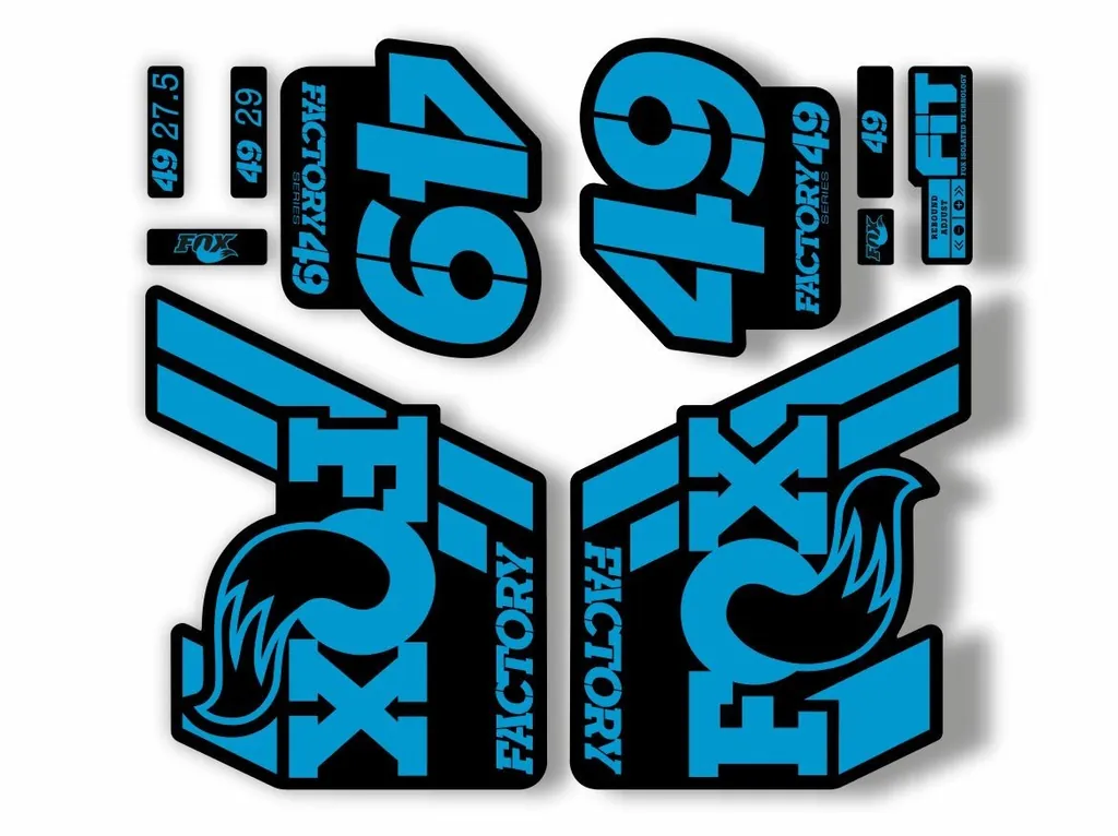 FOX 49 Float 2018-19 Forks Suspension Factory Decal Sticker Adhesive Blue