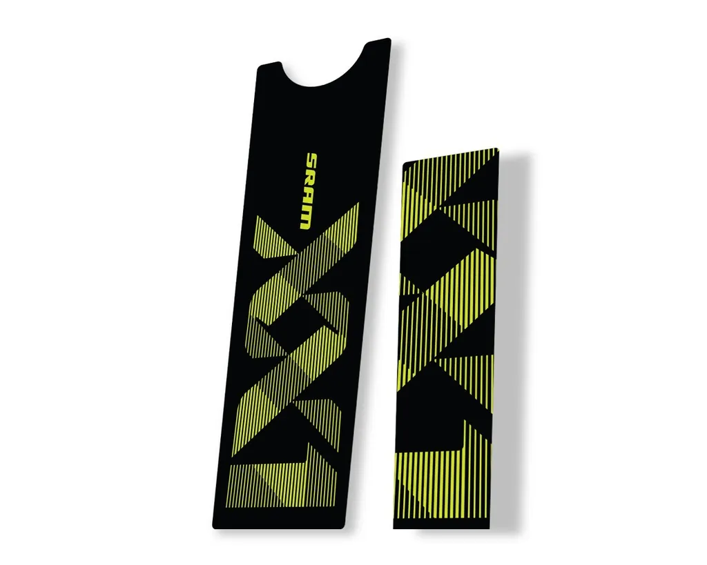 Crank Set Stickers Decals MTB Sram XX1 Eagle Dub 2018 Bicycle 2Pcs Lime Green