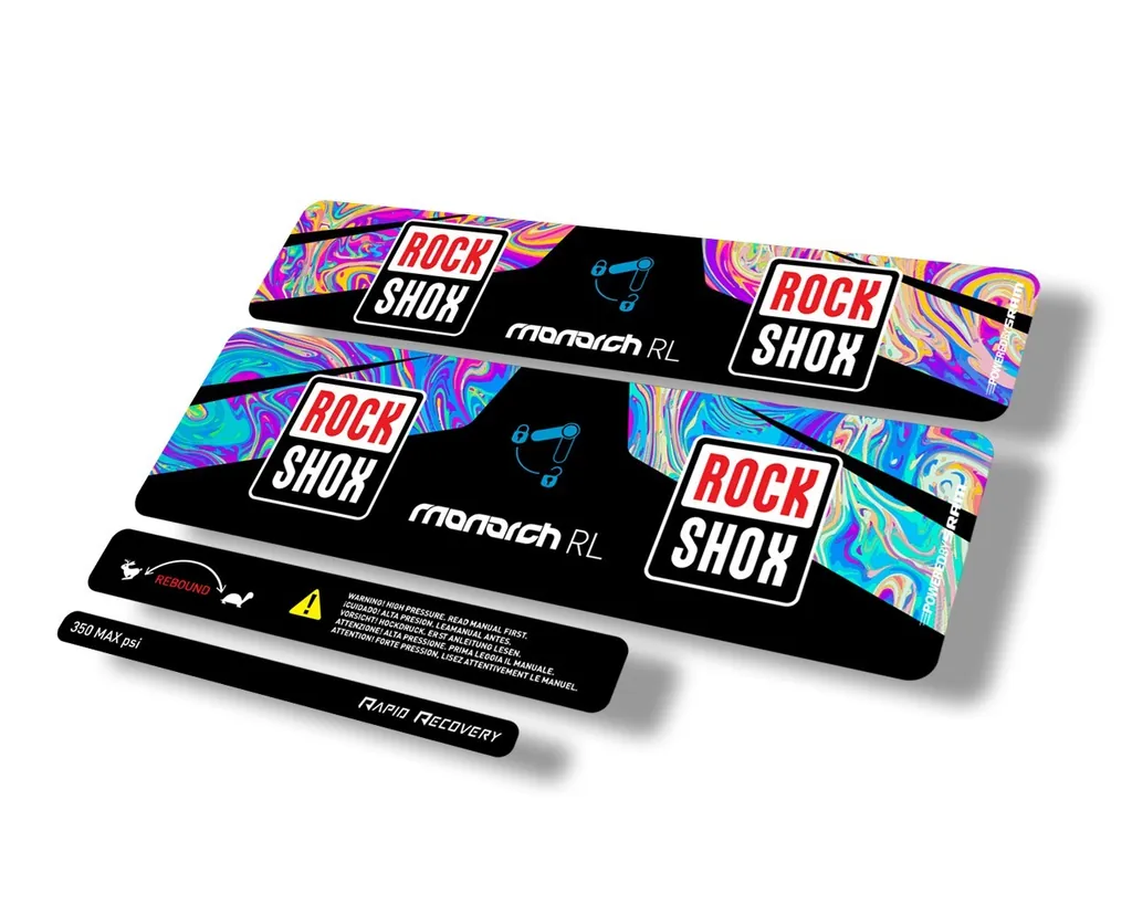 Rock Shox MONARCH RL 2016 Rear Shock Suspension Decal Sticker Adhsive Oil Slick1