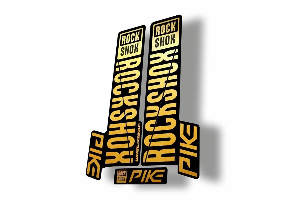 Rock Shox Pike 2018 Mountain Bike Cycling Decal Kit Sticker Adhesive Gold