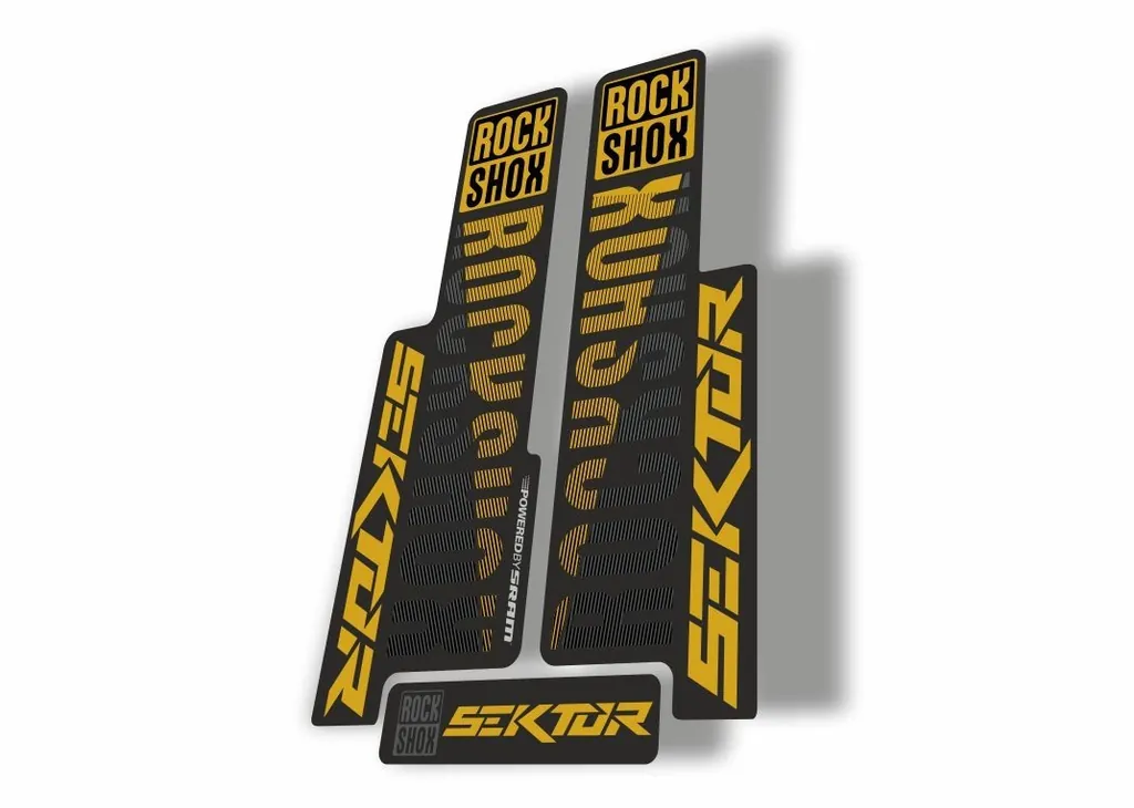 Rock Shox SEKTOR 2018 Fork Decal Mountain Bike Cycling Sticker Gold Gray