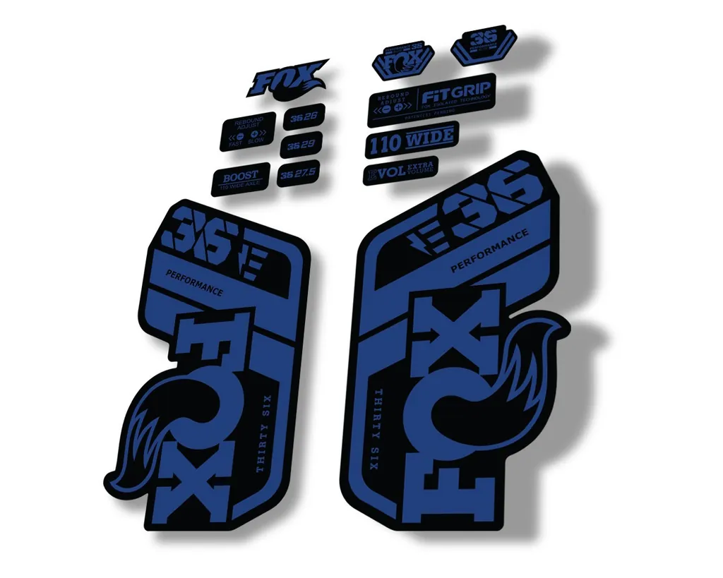 FOX 36 Performance E Bike 2021 Forks Suspension Factory Decal Sticker Dark Blue