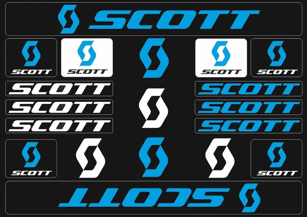 Bicycle Vinyl Stickers – Compatible with Scott Bikes – Blue