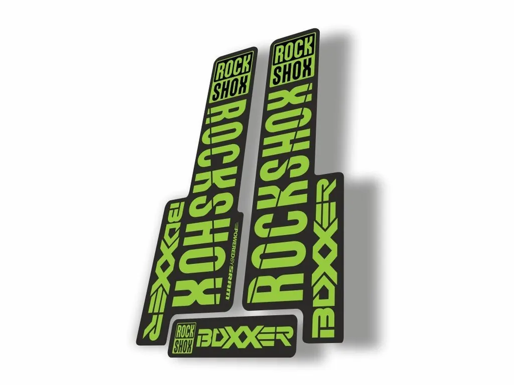Rock Shox BOXXER 2018 Mountain Bike Cycling Decal Kit Sticker Adhesive Green