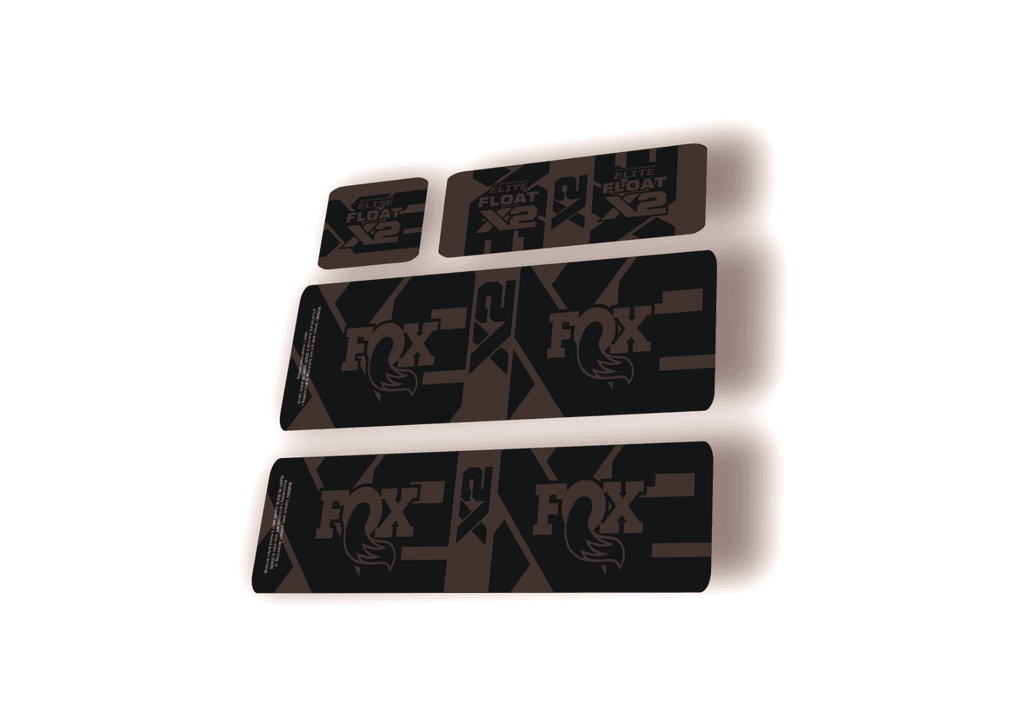 FOX Float X2 Elite 2026 Rear Shock Decal Sticker Kit Adhesive Gray