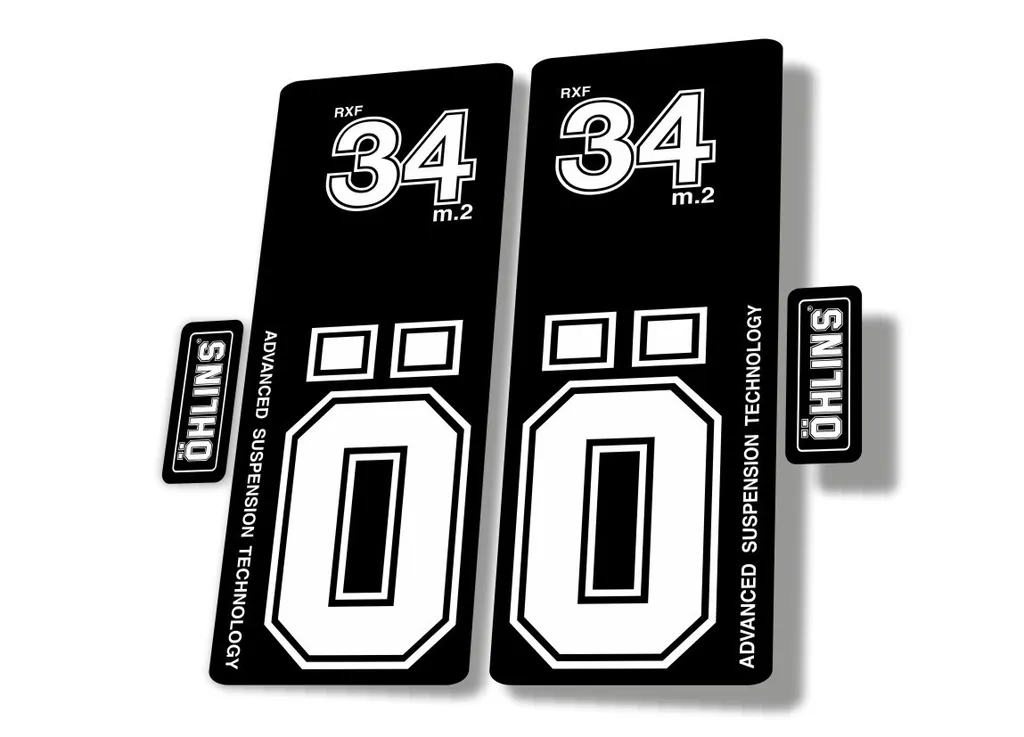 OHLINS RXF 34 M.2 2022 Fork Decal Mountain Bike Cycling Sticker Adhesive White