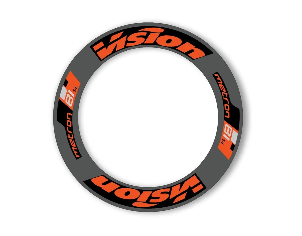 Vision Metron 2019 M81 81 88 Road Bike Wheel Decal Sticker Adhesive Set Orange
