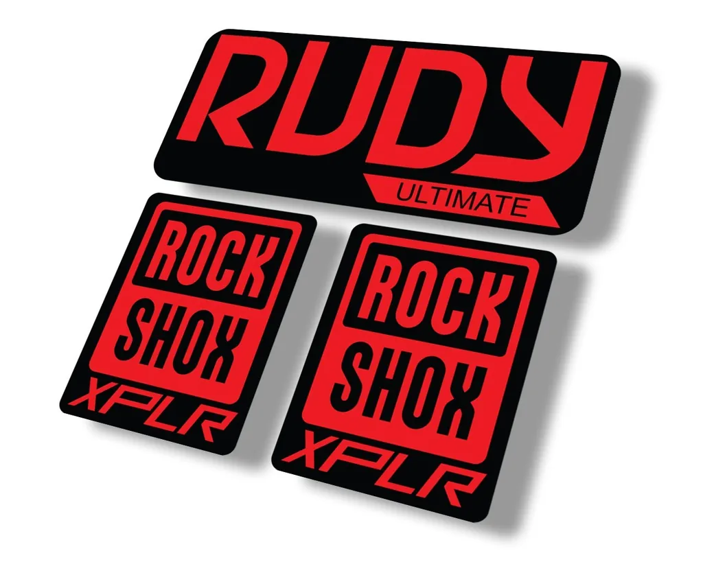 Rock Shox Rudy Ultimate XPLR Gravel Fork Decal Bike Cycling Sticker Red
